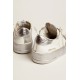 Stardan sneakers with silver metallic leather star and heel tab Stardan sneakers with silver metallic leather star and heel tab