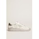 Stardan sneakers with silver metallic leather star and heel tab Stardan sneakers with silver metallic leather star and heel tab