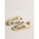 Women's Stardan in suede with sand star and silver Swarovski crystal inserts Women's Stardan in suede with sand star and silver Swarovski crystal inserts
