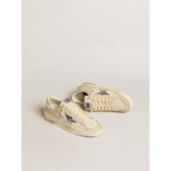 Stardan in nappa with silver mirror-effect star and heel tab Stardan in nappa with silver mirror-effect star and heel tab