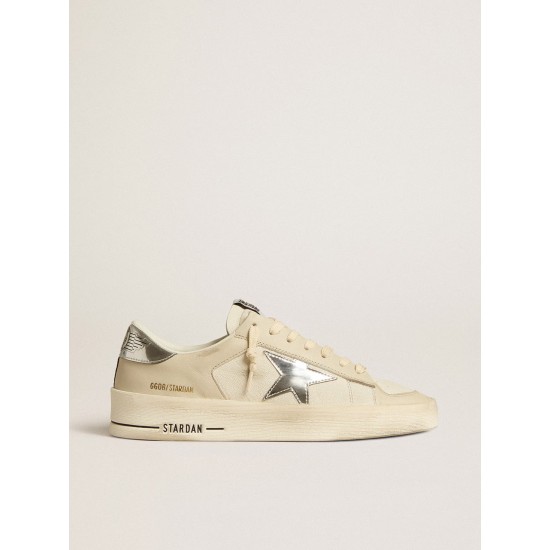 Stardan in nappa with silver mirror-effect star and heel tab Stardan in nappa with silver mirror-effect star and heel tab