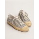 Women's V-Star LTD in silver glitter with ice-gray suede star Women's V-Star LTD in silver glitter with ice-gray suede star