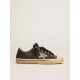Women's V-Star LTD in black canvas with ice-gray star and heel Women's V-Star LTD in black canvas with ice-gray star and heel