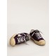 Women's V-Star LTD in purple velvet with white leather star Women's V-Star LTD in purple velvet with white leather star