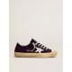 Women's V-Star LTD in purple velvet with white leather star Women's V-Star LTD in purple velvet with white leather star