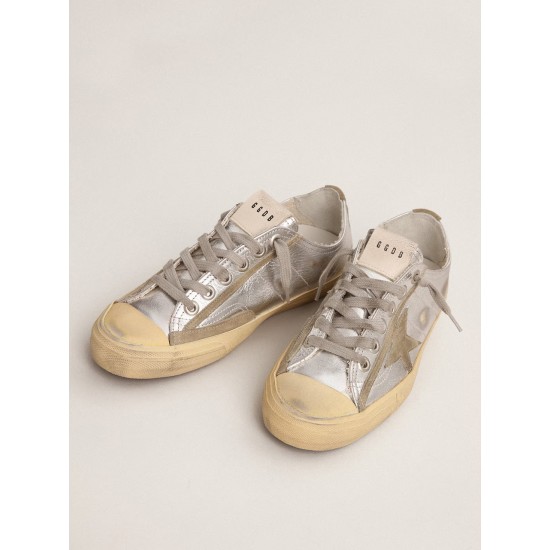 Women's V-Star LTD in silver laminated leather Women's V-Star LTD in silver laminated leather