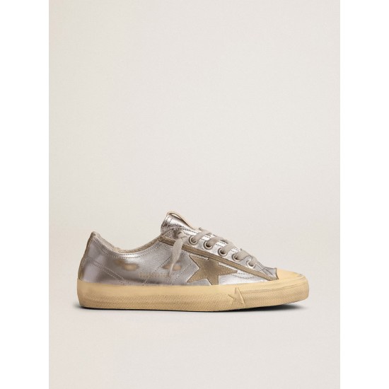 Women's V-Star LTD in silver laminated leather Women's V-Star LTD in silver laminated leather