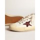 Women's V-Star in white nappa with red glitter star Women's V-Star in white nappa with red glitter star