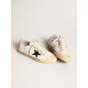V-Star in white nappa leather with a black glitter star V-Star in white nappa leather with a black glitter star