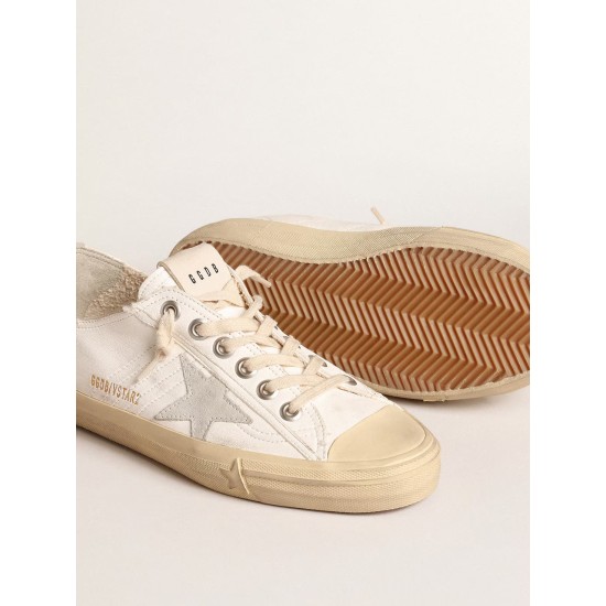 V-Star in nappa leather with ice-gray suede star and heel tab V-Star in nappa leather with ice-gray suede star and heel tab