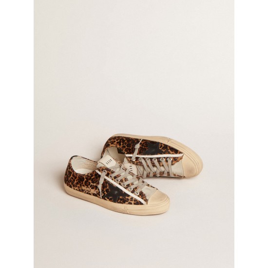 V-Star in leopard pony skin with black leather star and heel tab V-Star in leopard pony skin with black leather star and heel tab