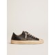 Women’s V-Star in black nappa leather with a black leather star Women’s V-Star in black nappa leather with a black leather star