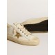 V-Star in white leather with gold metallic leather star V-Star in white leather with gold metallic leather star