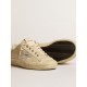 Women’s V-Star in pearl suede with silver metallic leather star Women’s V-Star in pearl suede with silver metallic leather star