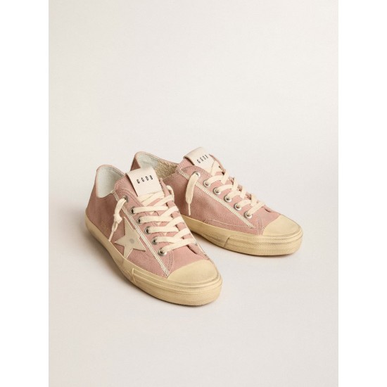 V-Star in pink suede with cream leather star V-Star in pink suede with cream leather star