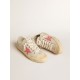 Women's V-Star in light gray canvas with a red leather star Women's V-Star in light gray canvas with a red leather star