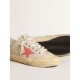 Women's V-Star in light gray canvas with a red leather star Women's V-Star in light gray canvas with a red leather star