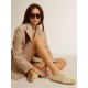 Women's V-Star in canvas with all-over pearls and raffia Women's V-Star in canvas with all-over pearls and raffia
