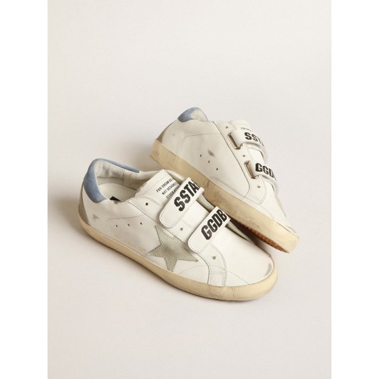 Old School with ice-gray suede star and light blue heel tab Old School with ice-gray suede star and light blue heel tab