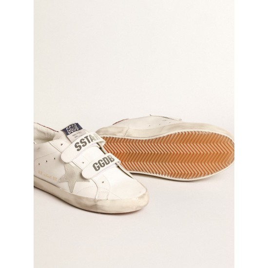 Old School with ice-gray suede star and glitter heel tab Old School with ice-gray suede star and glitter heel tab