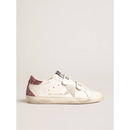 Old School with ice-gray suede star and glitter heel tab Old School with ice-gray suede star and glitter heel tab