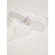 Purestar sneakers in white leather with champagne glitter heel tab Purestar sneakers in white leather with champagne glitter heel tab