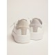 Purestar sneakers in white leather with champagne glitter heel tab Purestar sneakers in white leather with champagne glitter heel tab