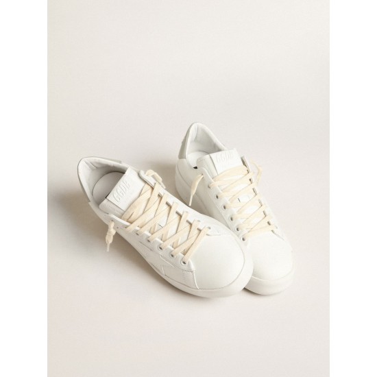Purestar with white star and gray leather heel tab Purestar with white star and gray leather heel tab