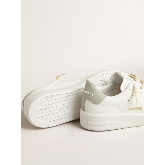 Purestar with white star and gray leather heel tab Purestar with white star and gray leather heel tab