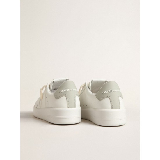 Purestar with white star and gray leather heel tab Purestar with white star and gray leather heel tab