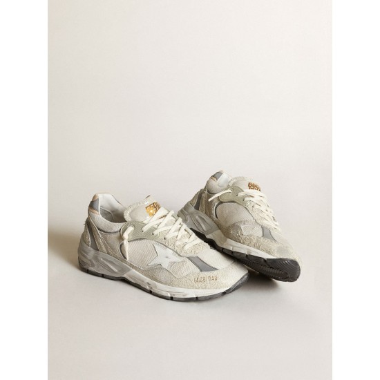 Women's Dad-Star in white mesh and suede Women's Dad-Star in white mesh and suede