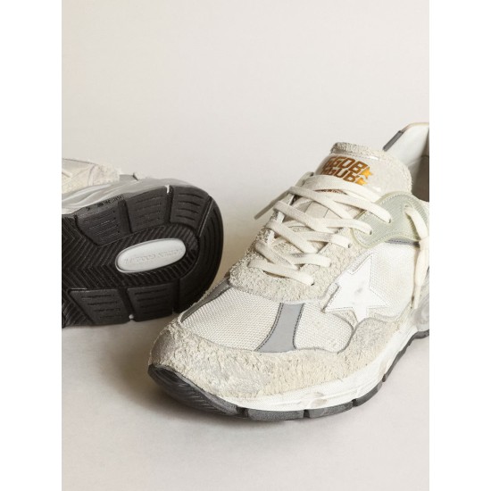 Women's Dad-Star in white mesh and suede Women's Dad-Star in white mesh and suede
