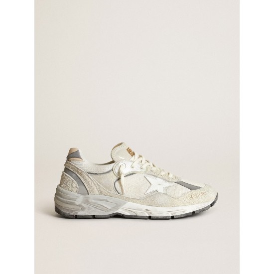 Women's Dad-Star in white mesh and suede Women's Dad-Star in white mesh and suede