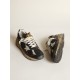 Women's Dad-Star in black mesh and nappa with ice-colored star Women's Dad-Star in black mesh and nappa with ice-colored star