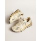 Women’s Dad-Star in beige nappa and nylon with white leather star Women’s Dad-Star in beige nappa and nylon with white leather star