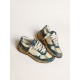 Women’s Dad-Star in petrol-blue suede with white leather star Women’s Dad-Star in petrol-blue suede with white leather star