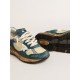 Women’s Dad-Star in petrol-blue suede with white leather star Women’s Dad-Star in petrol-blue suede with white leather star