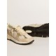 Dad-Star in pearl mesh and suede with platinum leather star and heel tab Dad-Star in pearl mesh and suede with platinum leather star and heel tab