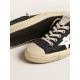 V-Star in navy-blue canvas with a silver laminated leather star V-Star in navy-blue canvas with a silver laminated leather star