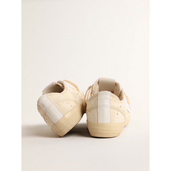 Women’s V-Star LAB in canvas with leather star and rust-colored speckles Women’s V-Star LAB in canvas with leather star and rust-colored speckles