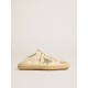 Women's V-Star Sabot in canvas with beige suede star Women's V-Star Sabot in canvas with beige suede star