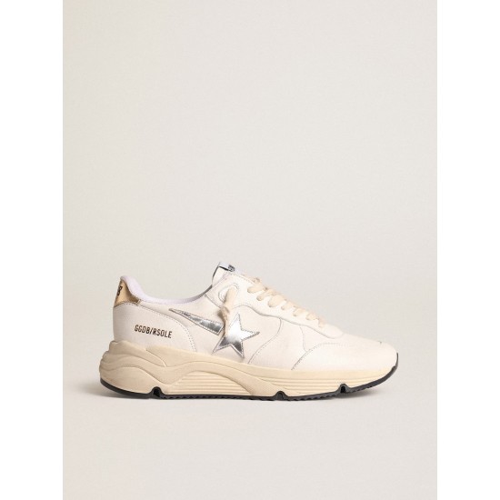 Running Sole in nappa with silver star and gold leather heel tab Running Sole in nappa with silver star and gold leather heel tab