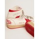 Women's Sky-Star in white nappa with red star and heel tab Women's Sky-Star in white nappa with red star and heel tab