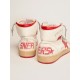 Women's Sky-Star in white nappa with red star and heel tab Women's Sky-Star in white nappa with red star and heel tab