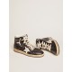 Women's Sky-Star in black nappa with white star Women's Sky-Star in black nappa with white star