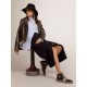 Women's Sky-Star in black nappa with white star Women's Sky-Star in black nappa with white star
