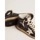 Women's Sky-Star in black nappa with white star Women's Sky-Star in black nappa with white star