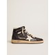 Women's Sky-Star in black nappa with white star Women's Sky-Star in black nappa with white star