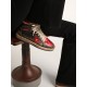 Women's Sky-Star in black glossy leather with red star Women's Sky-Star in black glossy leather with red star
