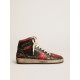Women's Sky-Star in black glossy leather with red star Women's Sky-Star in black glossy leather with red star